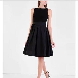 RALPH LAUREN Tie Waist Cocktail Dress Black 10 EUC